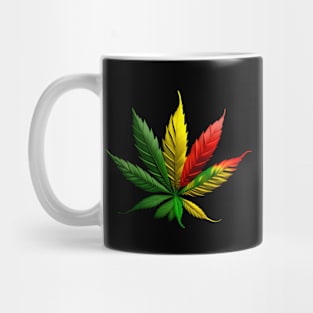 Rasta Marijuna Leaf Mug